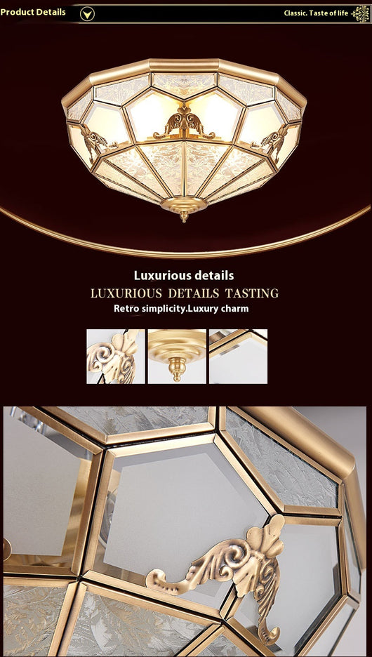 Lámpara de Techo Cobre para Dormitorio, Pasillo y Balcón - Image 6