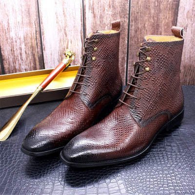 Zapatos de Cuero para Hombre Punta Afilada Elegancia Moderna - Image 7