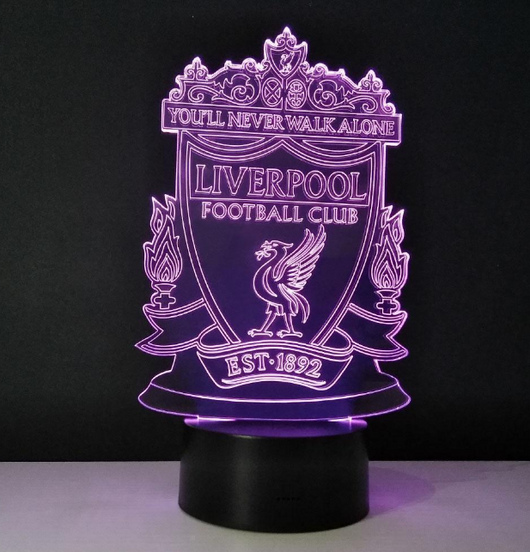 Lámpara LED 3D del Liverpool FC