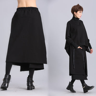 Falda Recta con Cintura Elástica Irregular - Image 11