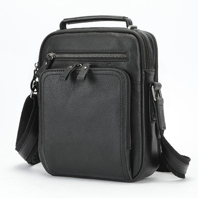 Bolsa Mensajero de Cuero Genuino Vintage Estilo Caballo Loco - Image 9