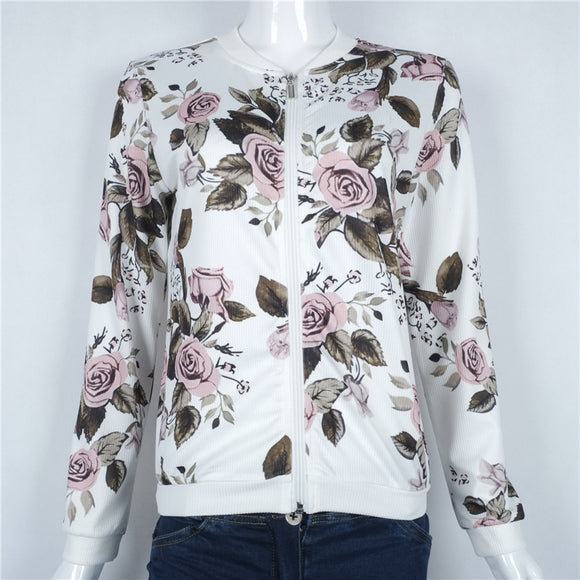 Sudadera Deportiva Niña Talla Grande con Estampado Floral Manga Larga