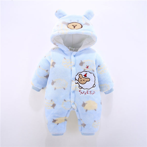 Enterizo Térmico Acolchado para Bebé - Pijama Grueso Invierno con Diseño Animal