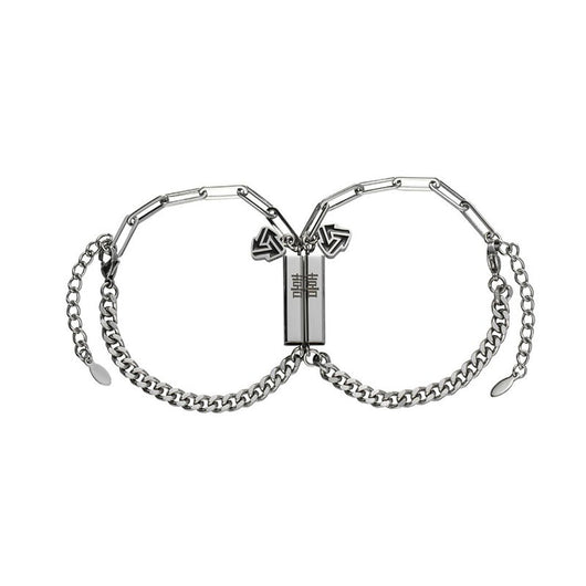 Pulsera de Acero Titanio para Parejas con Nudo Infinito - Image 2