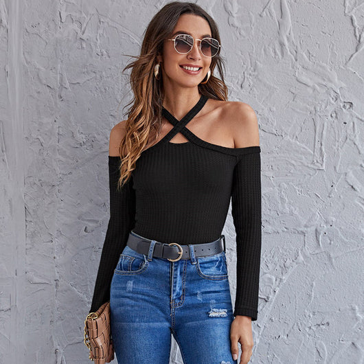 Suéter con Cuello Cruzado y Detalle de Hombro - Image 11