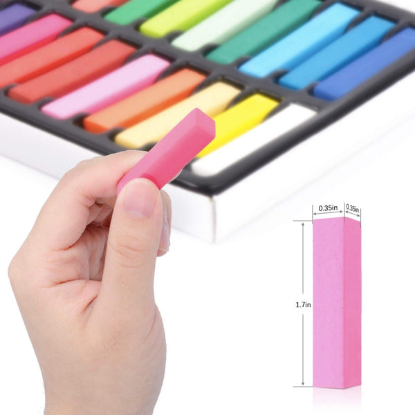 Tiza de Color para Cabello - Set de 24 Colores Vibrantes