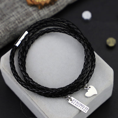 Conjunto de Plata Esterlina 925: Pulsera Robusta y Dije Corazón