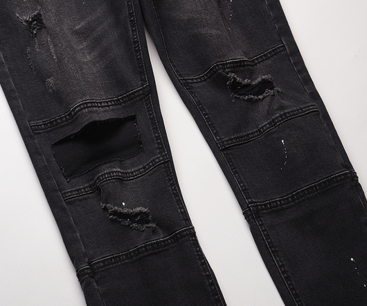 Pantalones Elásticos Rotos con Cintura Ajustable - Image 4