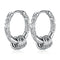 Sterling Plateado Ear Studs Men's New Dorado Hoop Personality Plateado A pair