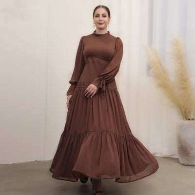Vestido Largo de Encaje Elegante Estilo Oriente Medio - Image 11