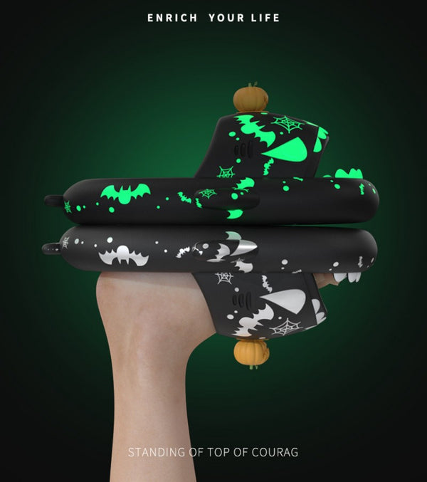 Pantuflas Luminosas Tiburón para Parejas - Zapatillas de Casa Antideslizantes Unisex