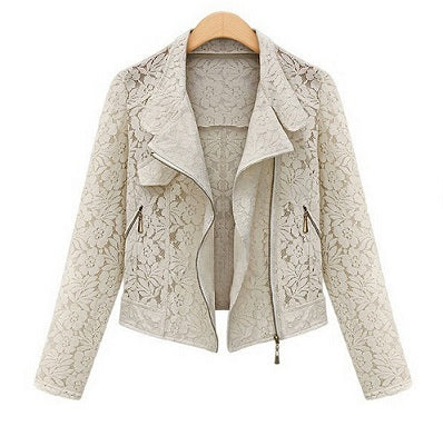 Cardigan de Encaje Calado Corto Versátil para Mujer - Image 2