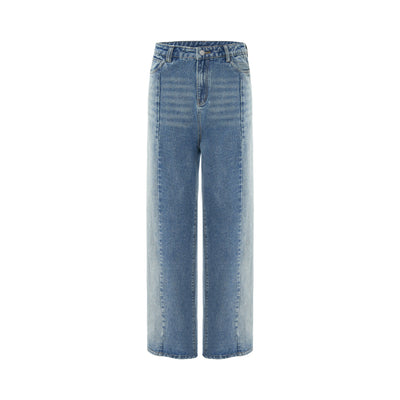 Jeans Azul Lavado Corte Holgado para Mujer - Image 5