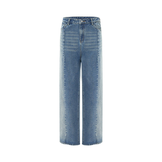 Jeans Azul Lavado Corte Holgado para Mujer - Image 5