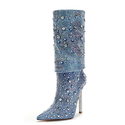 Botas de Tacón Puntiagudo Elegantes para Mujer