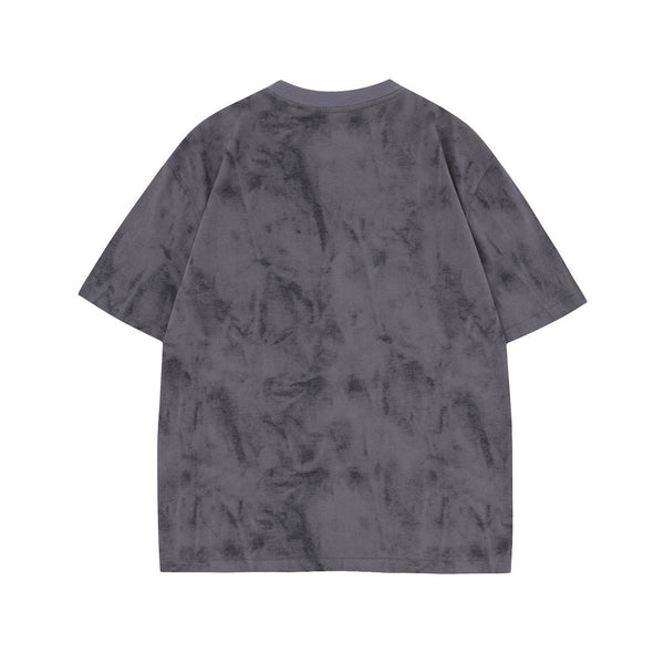Camiseta Estampada Dragon Letter Tie-Dye para Hombre