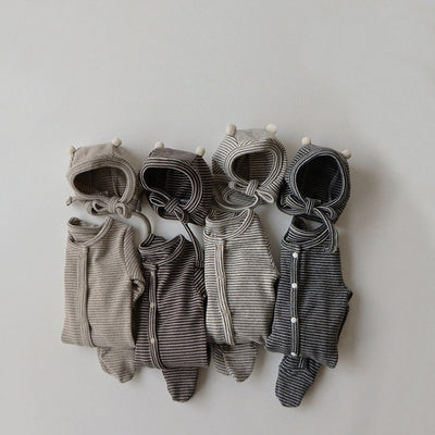 Conjunto de Pantalones Protectores de Cintura Alta para Bebé con Rayas - Image 3