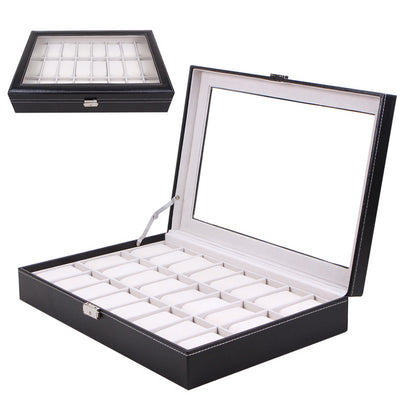 Caja Organizadora para Relojes 24 Compartimentos con Tapa de Cristal - Image 6