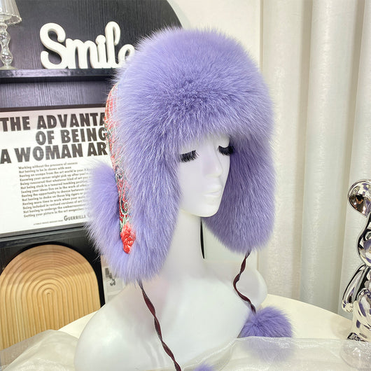 Gorro Ushanka con Orejas de Pelaje de Zorro Estilo Coreano - Image 10