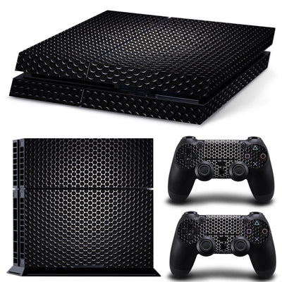 Camouflage skin set for PS4 console and two controllers, featuring a green, brown, and black textured pattern. - Image 7