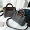Bolso de Hombro a Cuadros con Contraste