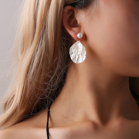 Aretes Elegantes de Concha Nácar y Perla - Image 10