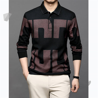 Polo Manga Larga Estilo Hong Kong con Estampado en Solapa - Image 3