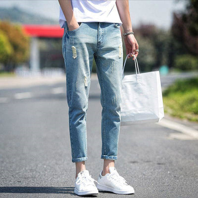 Pantalones Vaqueros Rotos Cortos para Hombre - Image 7