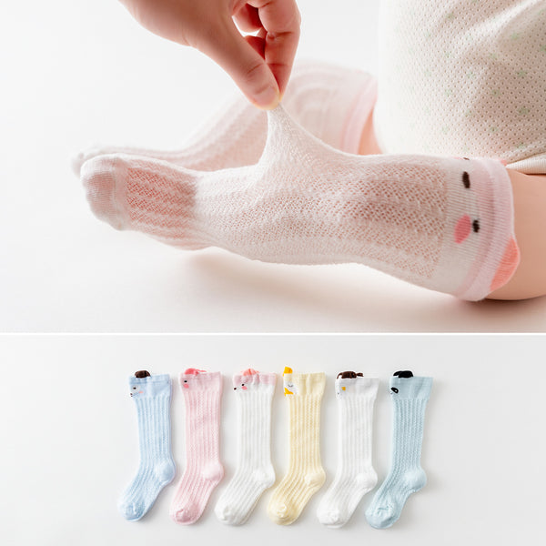Calcetines Infantiles Transpirables de Malla Fina hasta la Rodilla