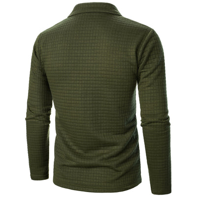 Cardigan Tipo Waffle con Solapa para Hombre - Casual y Versátil - Image 23