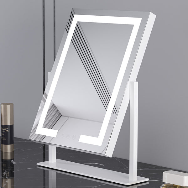 Espejo de Maquillaje LED de Escritorio con Iluminación Profesional