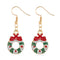 Christmas Gift Earrings Wreath