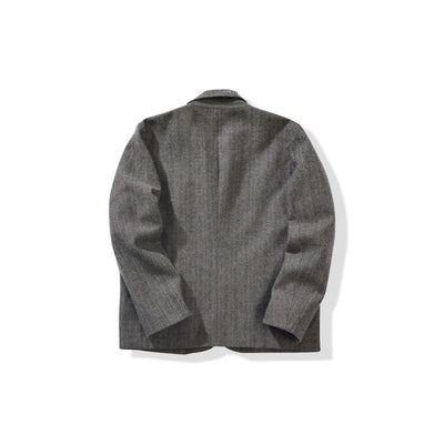 Chaqueta de Lana Gruesa Espiga Retro para Hombre - Image 3
