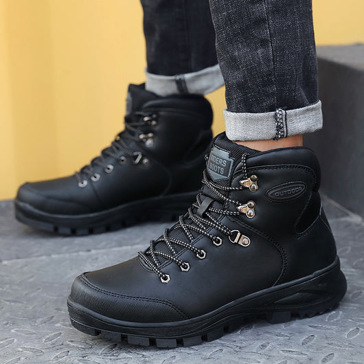 Botas Altas de Invierno para Hombre con Forro de Terciopelo Plus - Talla Grande - Image 7