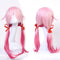 Peluca Anime Doble Cola Rosa para Cosplay