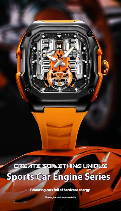 Reloj para Hombre con Fondo Transparente y Diseño Tridimensional - Image 9