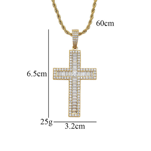 Dije Cruz de Cobre con Circonita Incrustada - Collar de Fe - Image 6