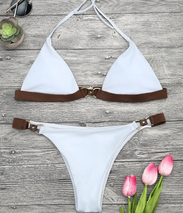 Bikini de Dos Piezas para Mujer Estilo Europeo Moderno
