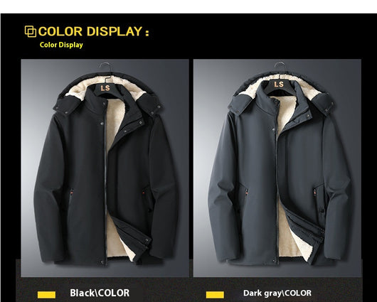Chaqueta de Invierno para Hombre con Forro Grueso Tipo Borrego - Image 16