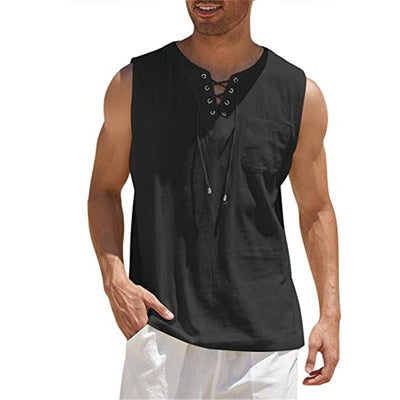Camiseta Casual para Hombre con Cuello y Corbata - Manga Corta - Image 4