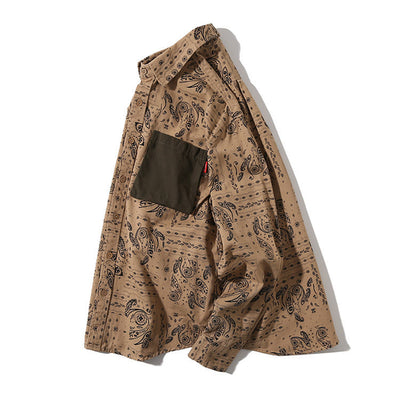 Camisa Retro Otoño Tendencia Campus Japonés Cashew - Image 11