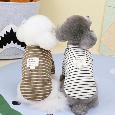 Playera Rayada con Anillo para Cachorros - Ropa Cómoda para Mascotas - Image 11