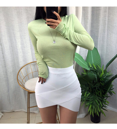 Blusa Semitransparente de Manga Larga en Colores Sólidos - Image 15