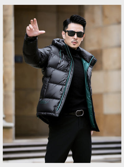 Chaqueta Puffer Premium de Plumón de Pato 90% con Capucha para Hombre - Image 22