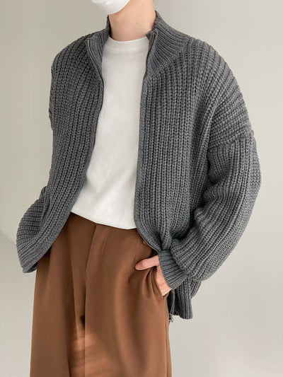Suéter Cuello Alto Medio Hombre Primavera Otoño Estilo Relajado Color Sólido - Image 18