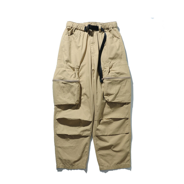 Pantalones Cargo Multibolsillos para Hombre con Pliegues Funcionales