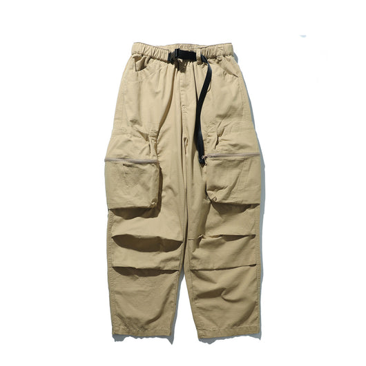 Pantalones Cargo Multibolsillos para Hombre con Pliegues Funcionales