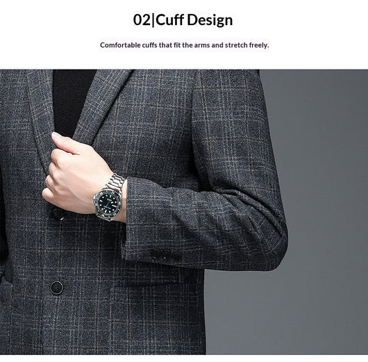 Blazer Cuadros Hombre Elegante para Negocios - Image 13