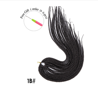 Peluca Sintética Trenzas Sucias 16 Pulgadas - Estilo Tres Trenzas Alargado - Image 46