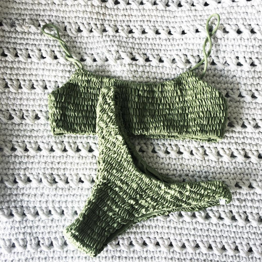 Bikini Triangular con Pliegues - Conjunto de Dos Piezas - Image 5